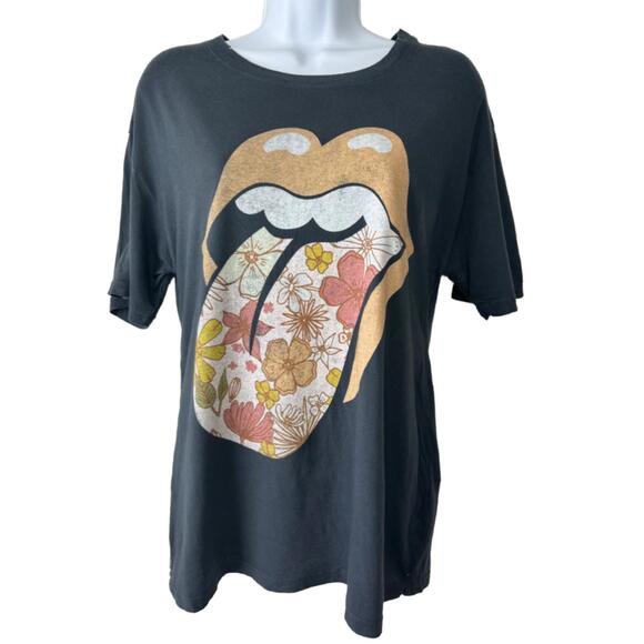 Free People Tops - Free People x Daydreamer Women's Sz XS Rolling Stone Flower Mouth Tshirt(1967)